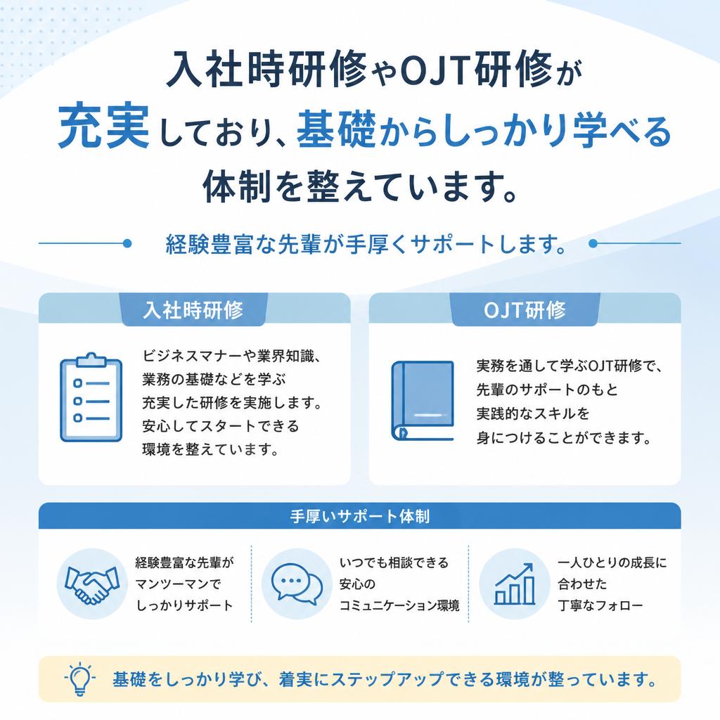 安心の研修制度