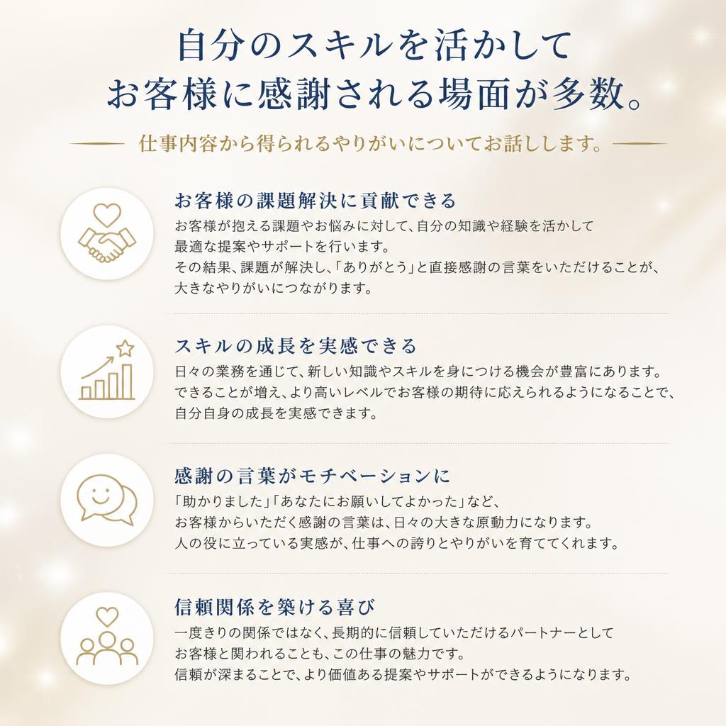 成果を実感する喜び