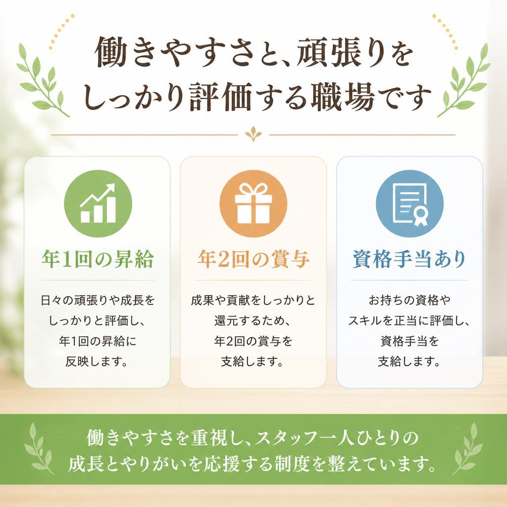 充実の福利厚生とサポート体制