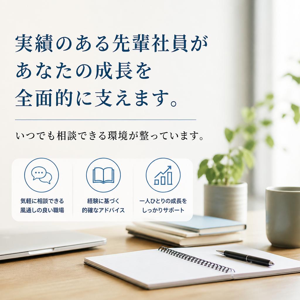経験豊富な先輩からのサポート