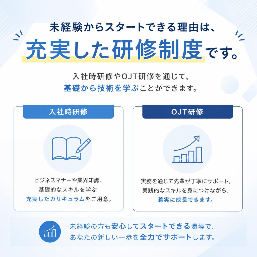 安心の研修制度