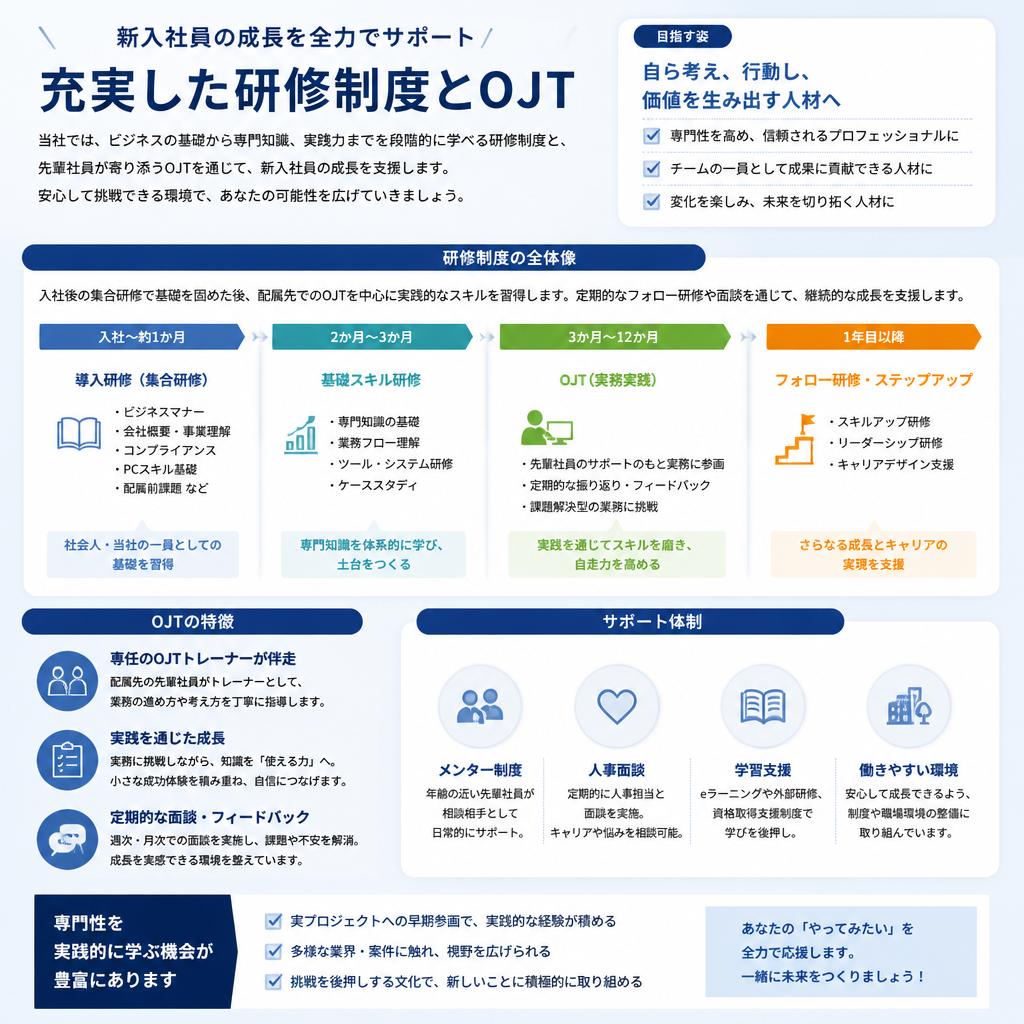 4. 充実した研修制度