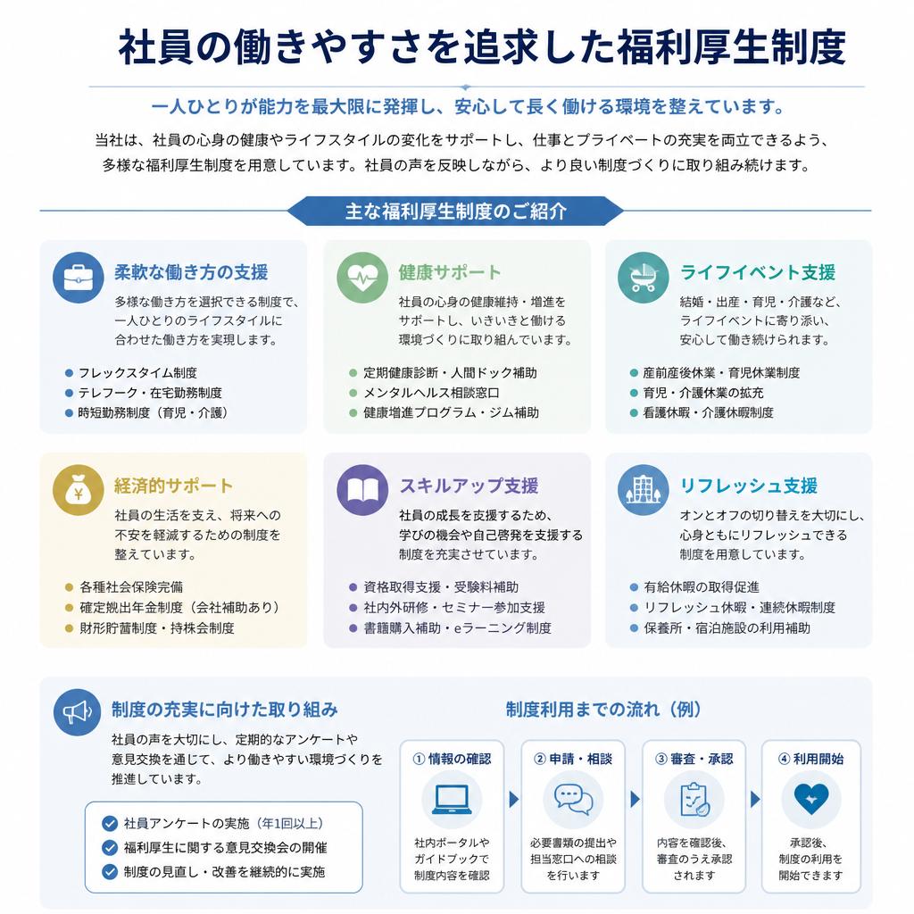 4. 豊富な福利厚生