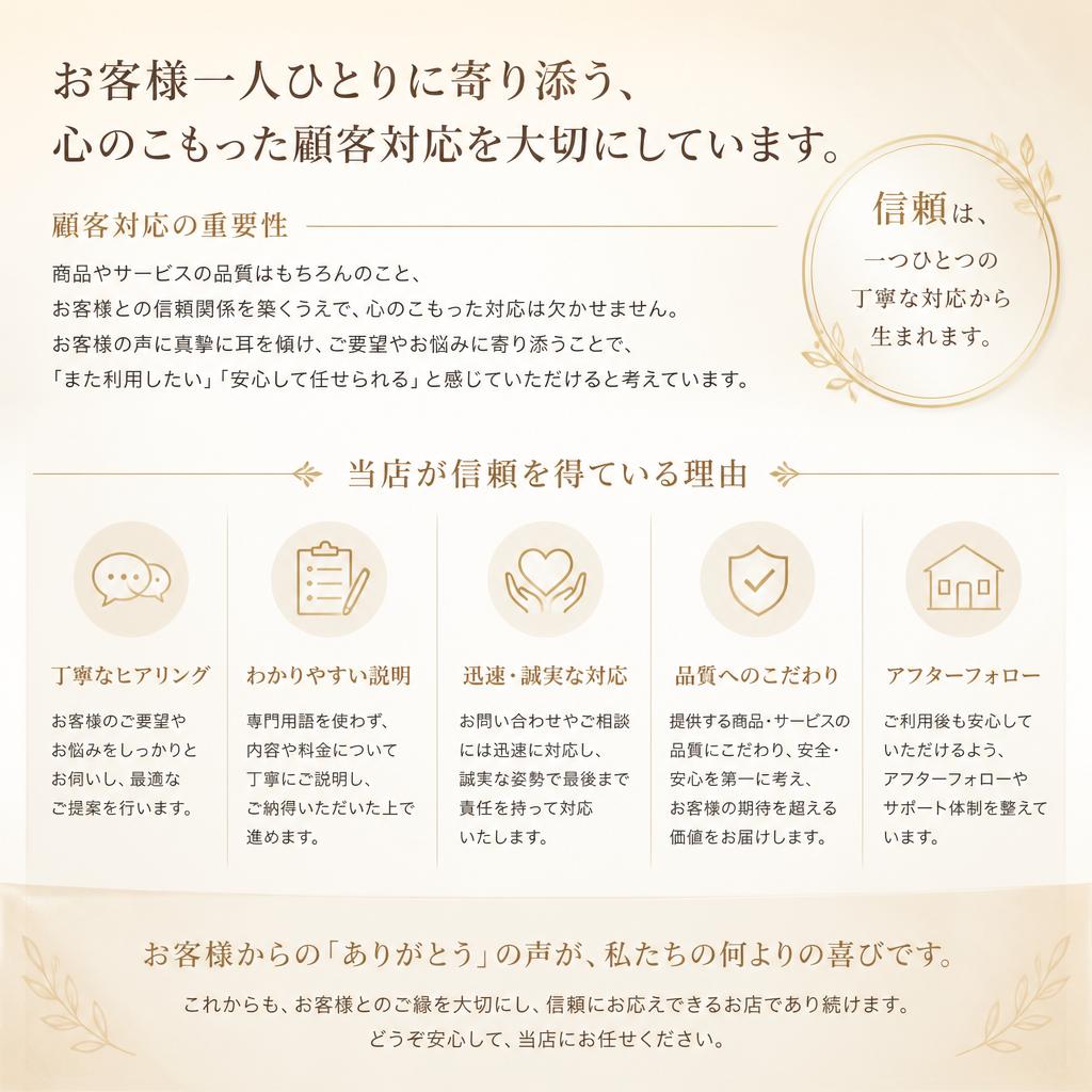 2. 顧客の安心を最優先に