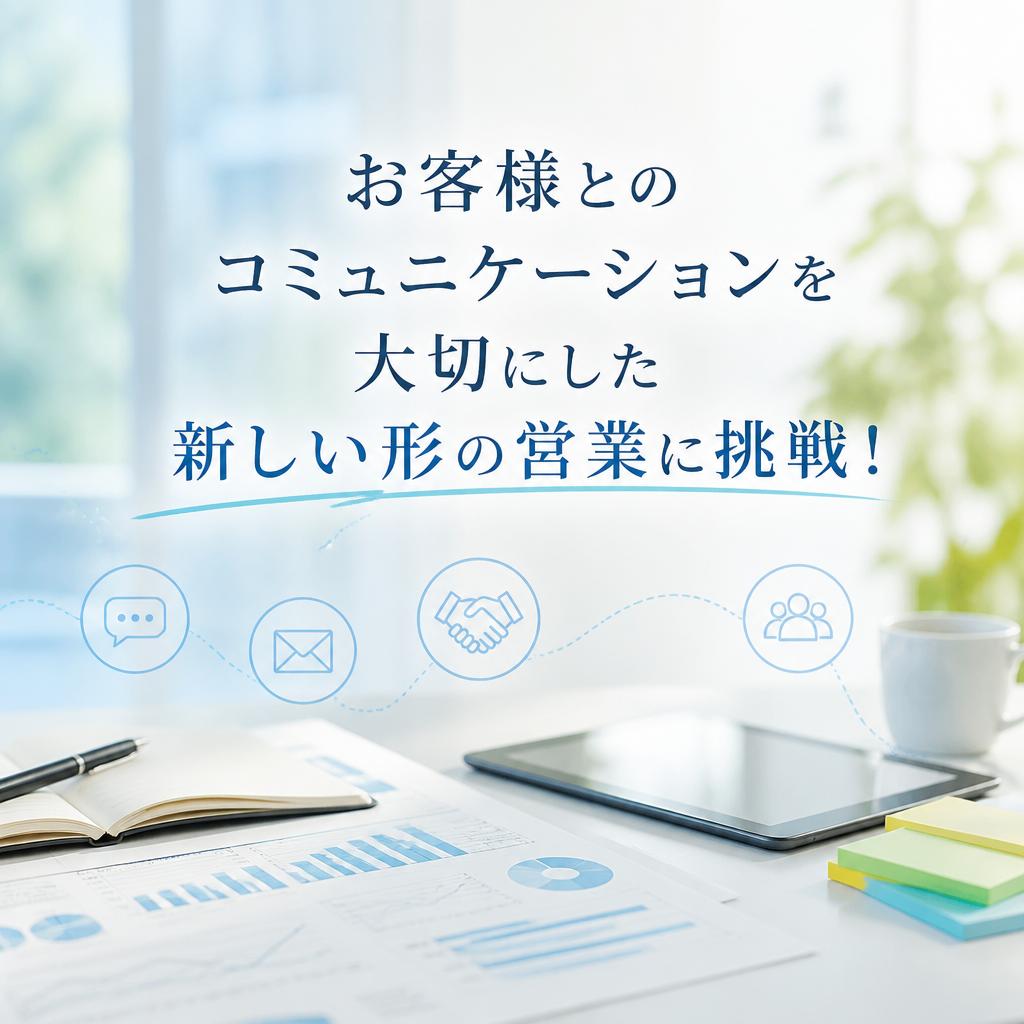 お客様とのコミュニケーションを大切にした新しい形の営業に挑戦！